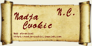 Nadja Čvokić vizit kartica